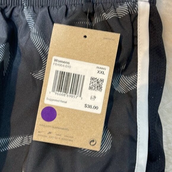 Nike Women's Run Dri-FIT Tempo Swoosh All Over Print Shorts - Picture 9 of 11